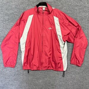 The North Face Men’s XXL Windbreaker Jacket Red Gray Lightweight Thin Running